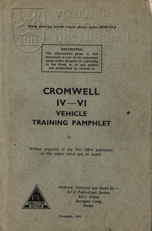 Cromwell IV – VI Vehicle training pamphlet