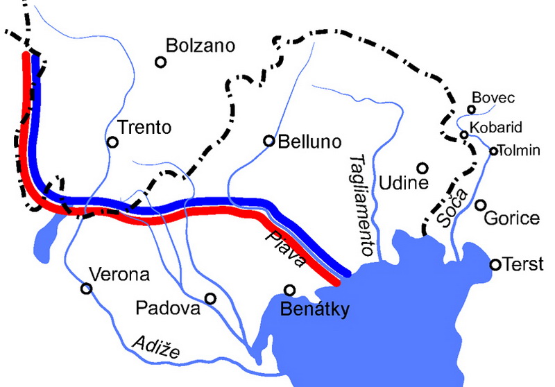 Průlom u Caporetta aneb Italský debakl na Soči a pronásledování k řece Piavě