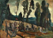 Otakar Nejedlý, Sentheim, hroby čs. dobrovolců, 1919
olej, plátno
