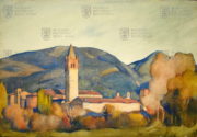 Jan Angelo Zeyer, Foligno, 1919
karton, akvarel
