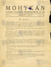 Lodní časopis transportu č. 35 Mohykán, 1920