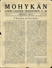 Lodní časopis transportu č. 35 Mohykán, 1920