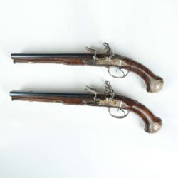 03 Pair of Double-Barreled French Flintlock Pistols, J. Penel, Saint-Étienne, c. 1735. Pistols of Ferdinand Albert II (1680−1735), Prince of Brunswick-Wolfenbüttel (1735).