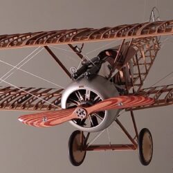 04 Model of British Fighter Aircraft Sopwith Camel, View of internal structure