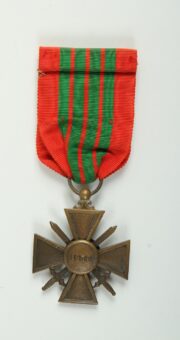 French War Cross 1939–1945, awarded to Fighter Pilot Alois Vašátko (Ribbon - three Bronze Stars for repeated mentione at the regiment / brigade level, Seven Bronze Palms for repeated mentione at the army level), 1940  