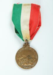 43rd Independent Partisan Alpine Division "Sergio de Vitis" Commemorative Medal; awarded to former Member of Protectorate of Bohemia and Moravia Government Army Dalibor Knejfl, 1940s