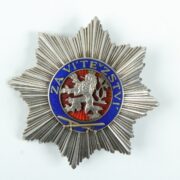 Czechoslovak Military Order of the White Lion "For Victory" - 1st Class Breast Star (with golden swords) (1945-1948)