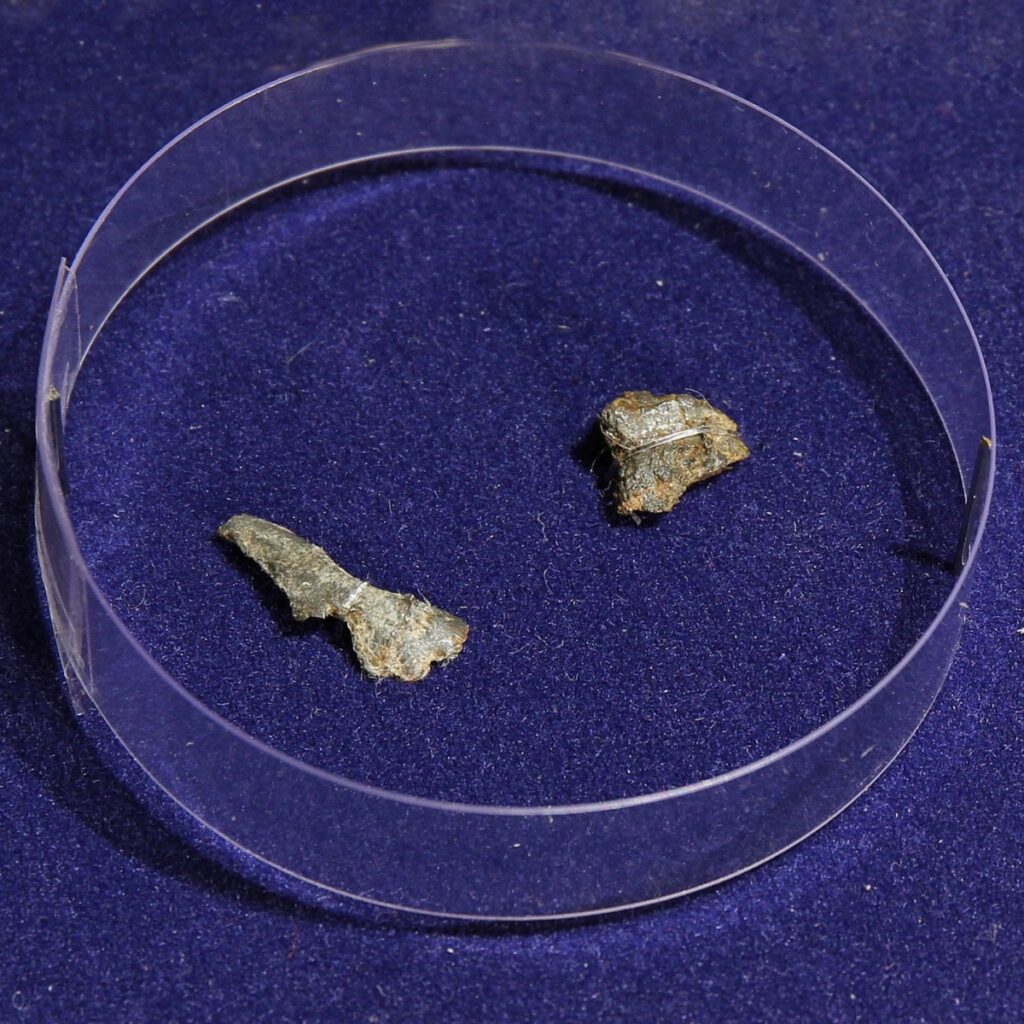 08 Shrapnel Fragments from the Body of wounded Member of the Czech Armed Forces Roman Čelanský, UNCRO Mission, 5 August 1995