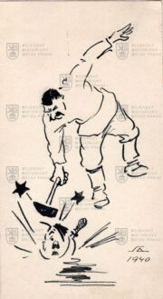 Antonín Ludvík Salač, Karikatury Stalina a Hitlera, 1940 (2)