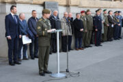 Zahájení výstavy „25 let České republiky v NATO“. Náčelník Generálního štábu Armády ČR generálporučík Karel Řehka při svém proslovu. Foto Jan Kouba, VHÚ