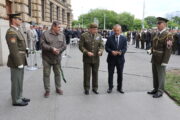 Slavnostní přestřižení pásky a zahájení výstavy "Válečný rok 1944". Vítězné náměstí, Praha, 16. 5. 2024. FOTO Jan Kouba, VHÚ 