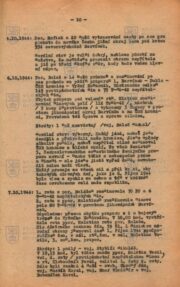 Strana z deníku 3. čs. samostatného ženijního praporu se záznamem z 6. října 1944; Válečné deníky čs. ženijních jednotek v SSSR za 2. světové války.