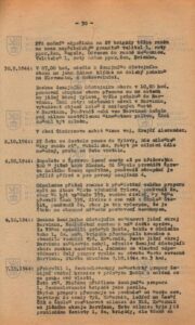 Strana z deníku 1. čs. samostatného ženijního praporu se záznamem z 6. října 1944 ;Válečné deníky čs. ženijních jednotek v SSSR za 2. světové války.