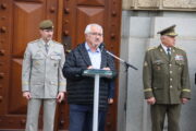 Historik VHÚ Praha PhDr. Jaroslav Láník, CSc. hovoří o knize Generál Maurice Pellé, FOTO Jiří Reichl, VHÚ Praha