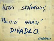 Leták z období sametové revoluce, Brno, listopad 1989.