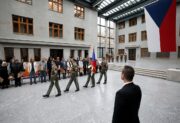 Ukončení ceremoniálu k předávání ocenění III. odboje. Armádní muzeum Žižkov, Vojenský historický ústav Praha. 24. 3. 2025. FOTO Jan Schejbal, MO ČR