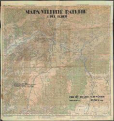 Mapa Žiliny a okolí z pozůstalosti plk. Aloise Olšana, 1945