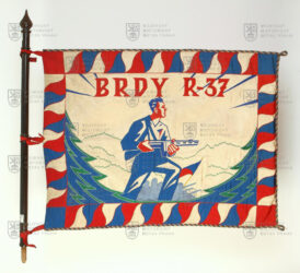 Prapor partyzánské skupiny R-37 Brdy