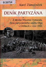 Přední desky knihy s poválečným snímkem partyzánského oddílu Olga.