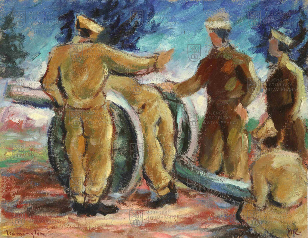 Karel Molnár, Dělostřelci v Leamington Spa, kolem 1940