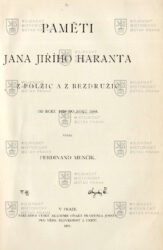 MENČÍK, Ferdinand (ed.). Paměti Jana Jiřího Haranta z Polžic a z Bezdružic: od roku 1624 do roku 1648