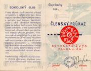 Sokolská legitimace Františka Doležala, 1941 (2)