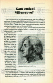 Ukázka textu a obrazové přílohy s portrétem admirála Nelsona. KOVAŘÍK, Jiří. Trafalgar: anatomie námořní bitvy Ukázka textu a obrazové přílohy s portrétem admirála Nelsona. KOVAŘÍK, Jiří. Trafalgar: anatomie námořní bitvy
