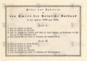 Titulní list. SMITT, Friedrich von. Pläne und Tabellen zu von Smitt der Polnische Aufstand in den Jahren 1830 und 1831