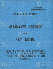 Vojenská knížka RAF (Form 64) radiotelegrafisty Petra Gibiána, 1942 (1)