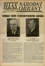 Titulní stránka prvního čísla roku 1936 s fotografiemi bývalého a nového prezidenta.