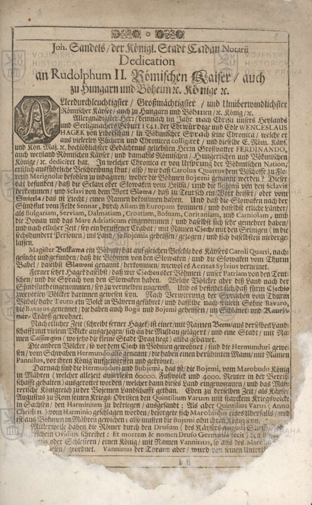 HÁJEK z Libočan, Václav. Boehmische Chronik