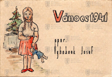 Jmenovka ze štědrovečerní večeře v Orankách, 1941