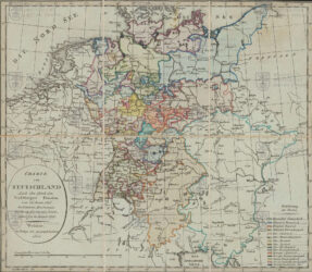 Mapa Německa po prešpurském míru. Charte von Teutschland nach den durch den Pressburger Frieden von 26. Decbr. 1805…