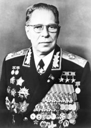 Maršál Dmitrij Fjodorovič Ustinov, v letech 1976–1984 ministr obrany SSSR