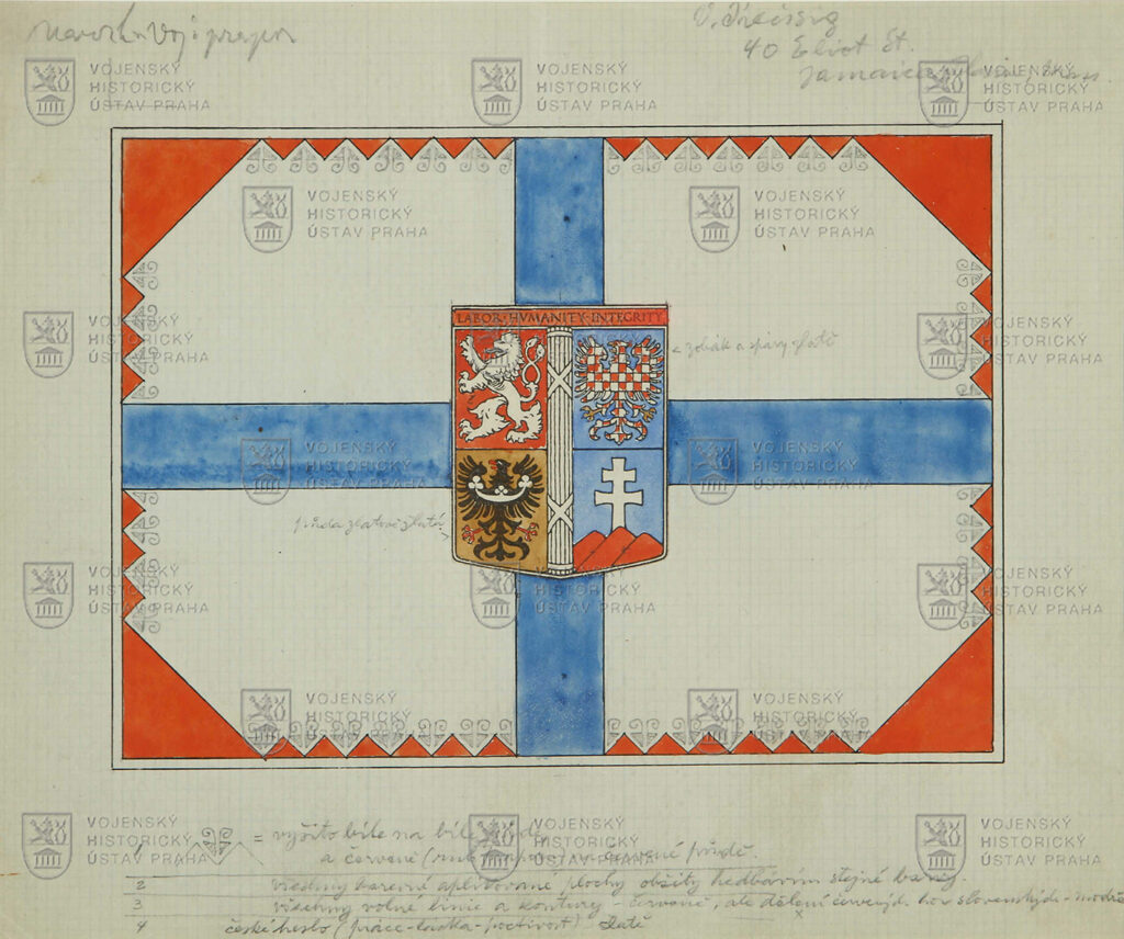 Vojtěch Preissig, Návrh vojenského praporu, 1919