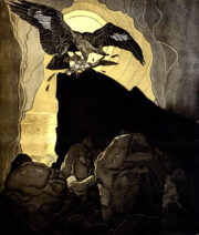 Vídeňské obrazové magazíny se vyžívaly v prvoplánových alegoriích. Na jedné nepodařené kresbě odkazující na dobytí Lovćenu se ve spárech dvouhlavého císařského orla ocitl bílý sokol namísto černohorského bílého a rovněž dvouhlavého orla.